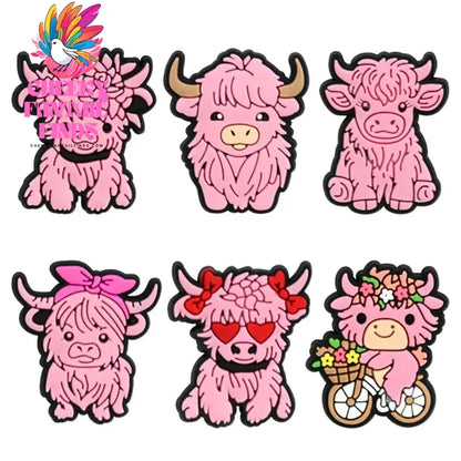 Highland Cow Shoe Charm for Cute Sandals DIY Lovely Animal Shoe Decorations Accessories Slides Sandals Clogs Kids Gifts Cheeky Fantail Finds