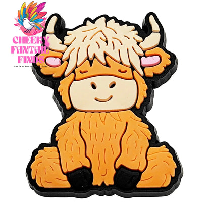 Highland Cow Shoe Charm for Cute Sandals DIY Lovely Animal Shoe Decorations Accessories Slides Sandals Clogs Kids Gifts Cheeky Fantail Finds