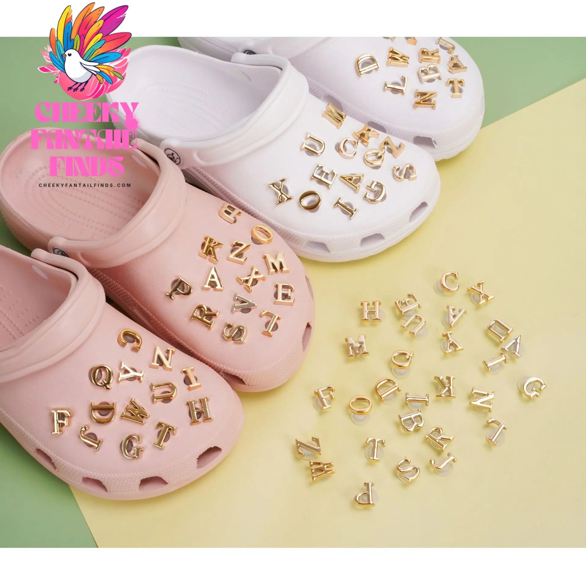 Hole Shoe Accessories Detachable Letter Material Bag Set Cheeky Fantail Finds