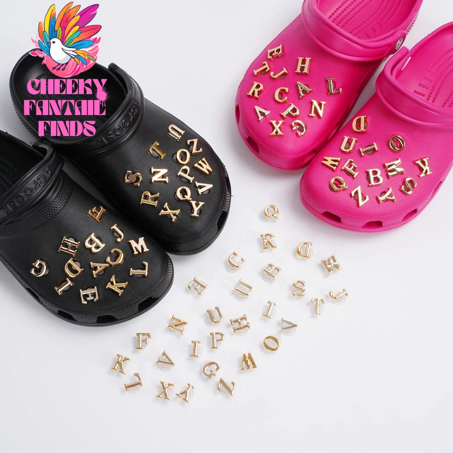 Hole Shoe Accessories Detachable Letter Material Bag Set Cheeky Fantail Finds