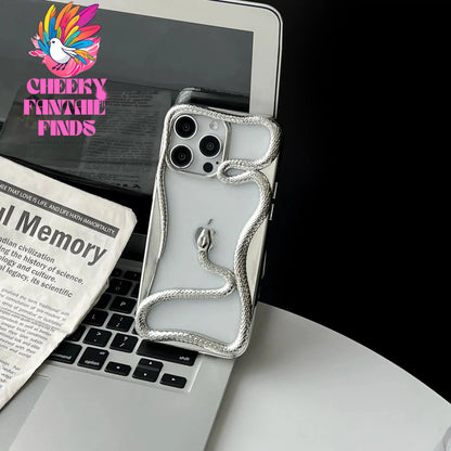 Hollow Snake Plating Phone Case For iPhone 11 12 13 14 15 16 Pro Max 16Pro 15Pro Heat Dissipation Electroplating TPU Soft Cover Cheeky Fantail Finds