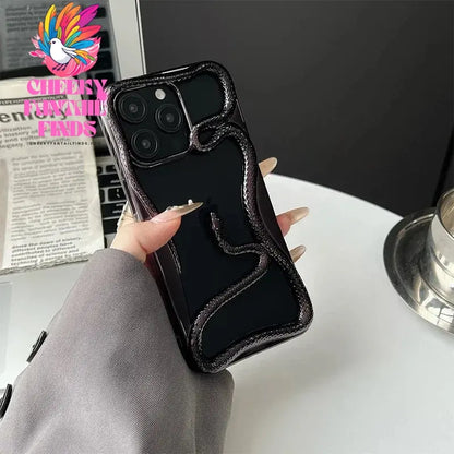 Hollow Snake Plating Phone Case For iPhone 11 12 13 14 15 16 Pro Max 16Pro 15Pro Heat Dissipation Electroplating TPU Soft Cover Cheeky Fantail Finds