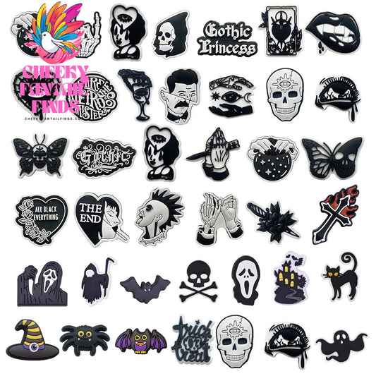 Horror Halloween Shoe Charms for Shoes Accessories Clogs Pins Women Badges Boy Girls Jeans Kids Decorations Shoes Accessories Cheeky Fantail Finds
