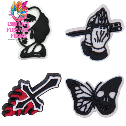 Horror Halloween Shoe Charms for Shoes Accessories Clogs Pins Women Badges Boy Girls Jeans Kids Decorations Shoes Accessories Cheeky Fantail Finds