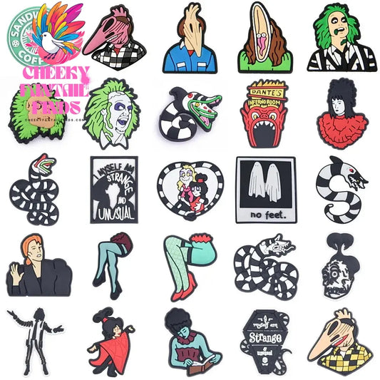 Horror Shoe Charms Shoe Decorations Scream Accessories for Men Women Adult Halloween Party Gifts Cheeky Fantail Finds