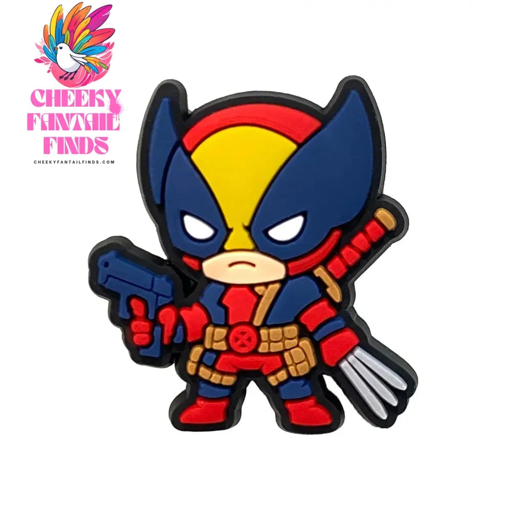Hot 19pcs/set Deadpool & Wolverine Shoe Charms for DIY Shoe Decorations Accessories Decorations Sandal Decorate Kids Gifts Cheeky Fantail Finds