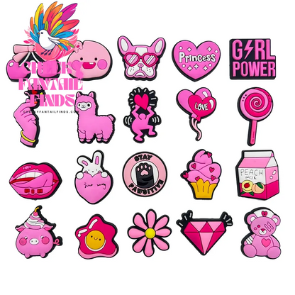 Hot 25 Set Cute Cartoon Shoe Charms for Clogs Sandals Decoration Slippers Accessories for Children Girls Party Gifts Cheeky Fantail Finds