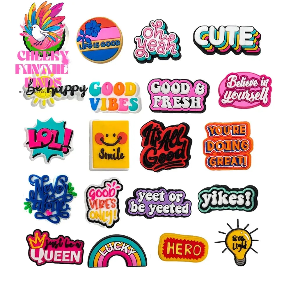 Hot 25 Set Cute Cartoon Shoe Charms for Clogs Sandals Decoration Slippers Accessories for Children Girls Party Gifts Cheeky Fantail Finds