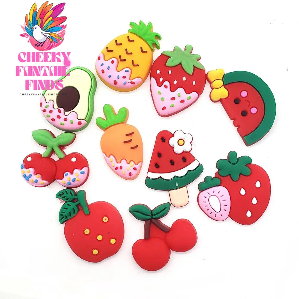 Hot 25 Set Cute Cartoon Shoe Charms for Clogs Sandals Decoration Slippers Accessories for Children Girls Party Gifts Cheeky Fantail Finds