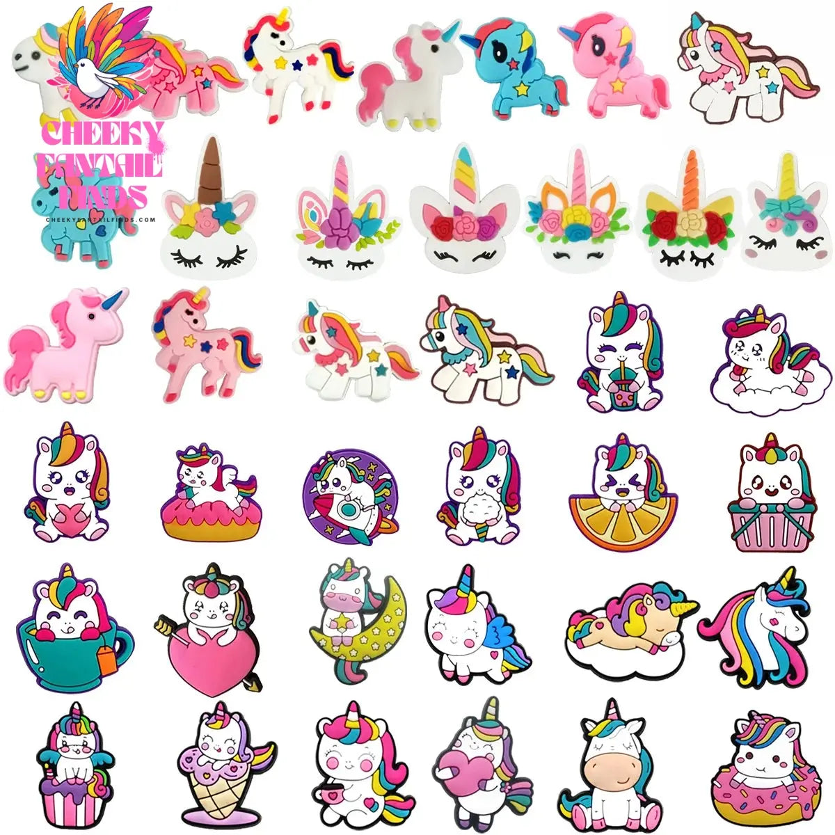 Hot 25 Set Cute Cartoon Shoe Charms for Clogs Sandals Decoration Slippers Accessories for Children Girls Party Gifts Cheeky Fantail Finds