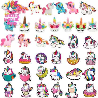 Hot 25 Set Cute Cartoon Shoe Charms for Clogs Sandals Decoration Slippers Accessories for Children Girls Party Gifts Cheeky Fantail Finds