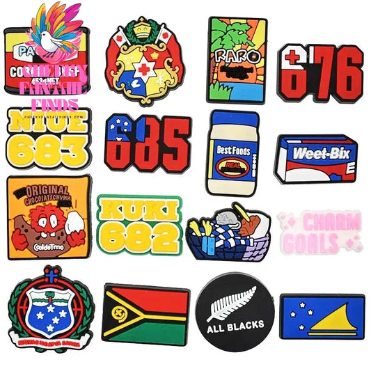 Hot Jibz 1pcs Food FIJI Shoe Charms Cartoon DIY Clogs Funny Shoe Aceessories Fit Sandals Decorate kids X-mas Gifts Cheeky Fantail Finds