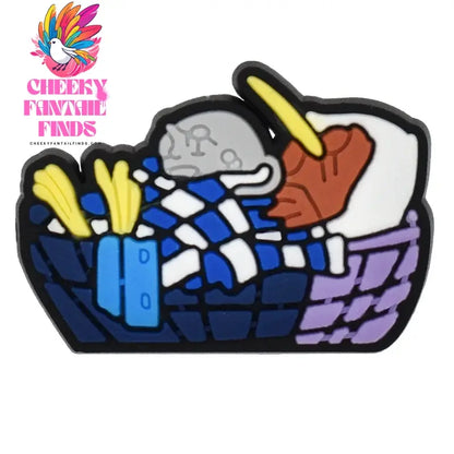 Hot Jibz 1pcs Food FIJI Shoe Charms Cartoon DIY Clogs Funny Shoe Aceessories Fit Sandals Decorate kids X-mas Gifts Cheeky Fantail Finds