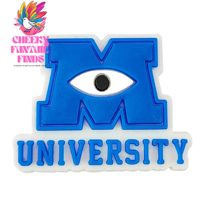 Hot Sale 1-16pcs Cartoon Monsters Inc. University James P Shoe Charms PVC Garden Shoes Buckles Decoration Fit Kids Gift Cheeky Fantail Finds