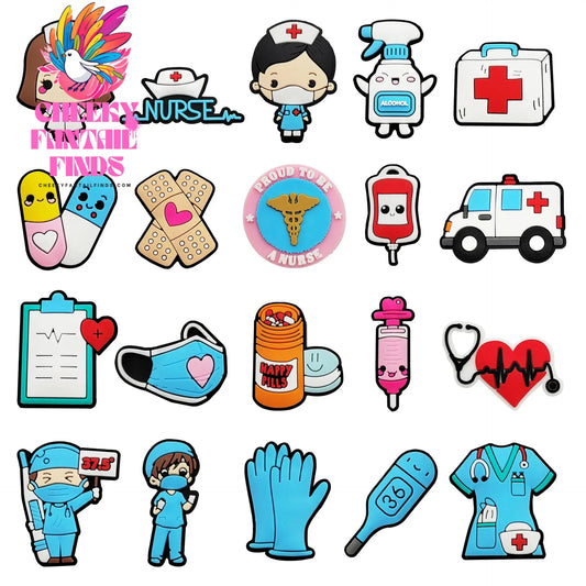 Hot Sale 1Pcs New Arrival medical doctor Shoe Charms Charms Accessories Pin Decorations Kid's Women Party Favor Gifts - Cheeky Fantail Finds