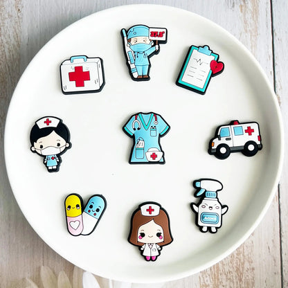 Hot Sale 1Pcs New Arrival medical doctor Shoe Charms Charms Accessories Pin Decorations Kid's Women Party Favor Gifts - Cheeky Fantail Finds