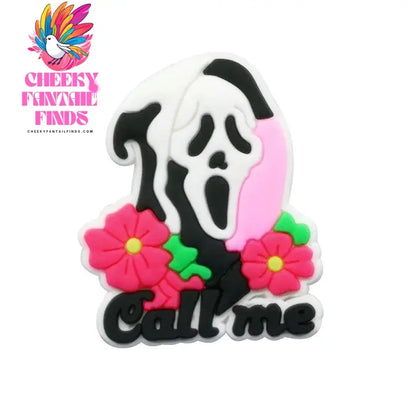 Hot Sale 1pcs Halloween Horror Movies PVC Shoe Charms accessories Decoration Buckles Accessories Fit Bands Bracelets Cheeky Fantail Finds