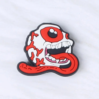 Hot Sale 1pcs Halloween Horror Movies PVC Shoe Charms accessories Decoration Buckles Accessories Fit Bands Bracelets Cheeky Fantail Finds