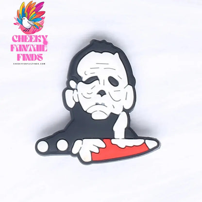 Hot Sale 1pcs Halloween Horror Movies PVC Shoe Charms accessories Decoration Buckles Accessories Fit Bands Bracelets Cheeky Fantail Finds