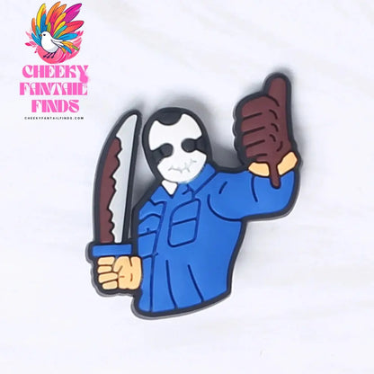 Hot Sale 1pcs Halloween Horror Movies PVC Shoe Charms accessories Decoration Buckles Accessories Fit Bands Bracelets Cheeky Fantail Finds