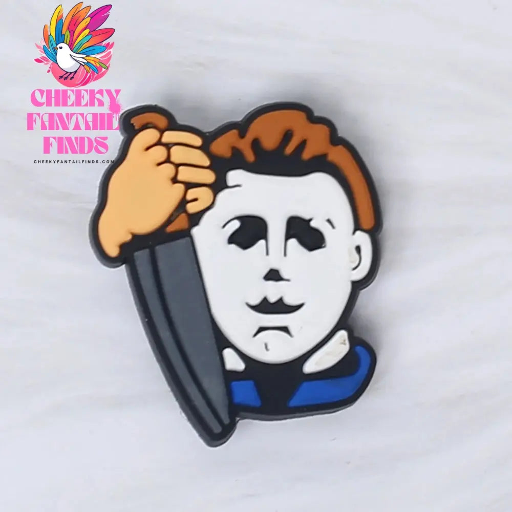 Hot Sale 1pcs Halloween Horror Movies PVC Shoe Charms accessories Decoration Buckles Accessories Fit Bands Bracelets Cheeky Fantail Finds