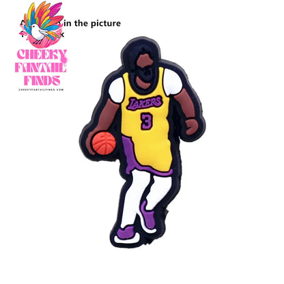 Hot Sale 1pcs Sports Basketball Allstar Shoe ball Charms PVC for James BROOKLYN Slippers Accessories Clogs Decorations Kid's Gifts Cheeky Fantail Finds