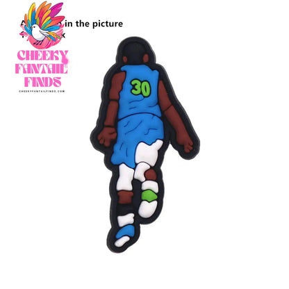 Hot Sale 1pcs Sports Basketball Allstar Shoe ball Charms PVC for James BROOKLYN Slippers Accessories Clogs Decorations Kid's Gifts Cheeky Fantail Finds