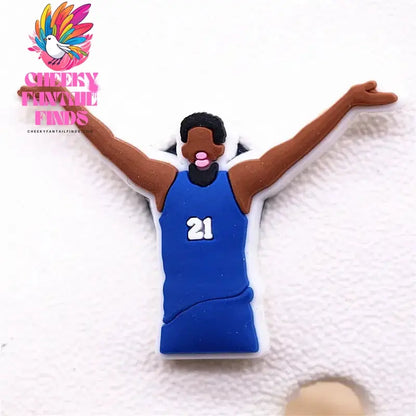 Hot Sale 1pcs Sports Basketball Allstar Shoe ball Charms PVC for James BROOKLYN Slippers Accessories Clogs Decorations Kid's Gifts Cheeky Fantail Finds