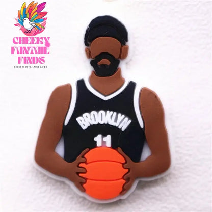 Hot Sale 1pcs Sports Basketball Allstar Shoe ball Charms PVC for James BROOKLYN Slippers Accessories Clogs Decorations Kid's Gifts Cheeky Fantail Finds