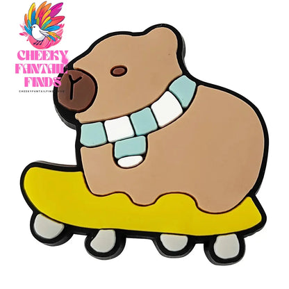 Hot Sale PVC Cute Capybara Shoe Charms for Shoe Accessories Pin DIY Clogs Decorate Kids Adult Party Gifts Cheeky Fantail Finds