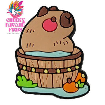 Hot Sale PVC Cute Capybara Shoe Charms for Shoe Accessories Pin DIY Clogs Decorate Kids Adult Party Gifts Cheeky Fantail Finds