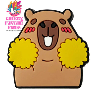 Hot Sale PVC Cute Capybara Shoe Charms for Shoe Accessories Pin DIY Clogs Decorate Kids Adult Party Gifts Cheeky Fantail Finds