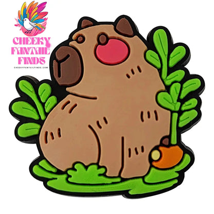 Hot Sale PVC Cute Capybara Shoe Charms for Shoe Accessories Pin DIY Clogs Decorate Kids Adult Party Gifts Cheeky Fantail Finds