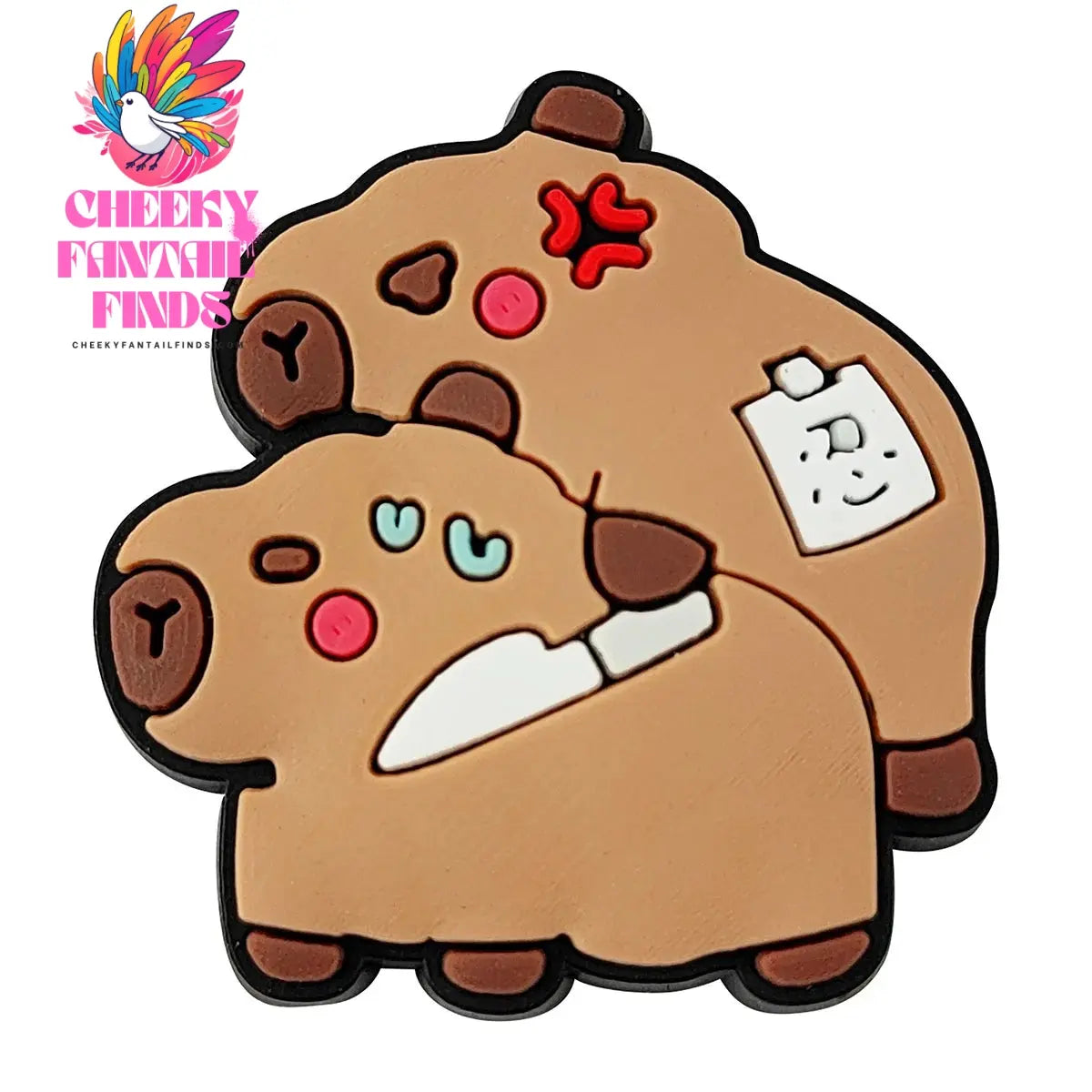 Hot Sale PVC Cute Capybara Shoe Charms for Shoe Accessories Pin DIY Clogs Decorate Kids Adult Party Gifts Cheeky Fantail Finds