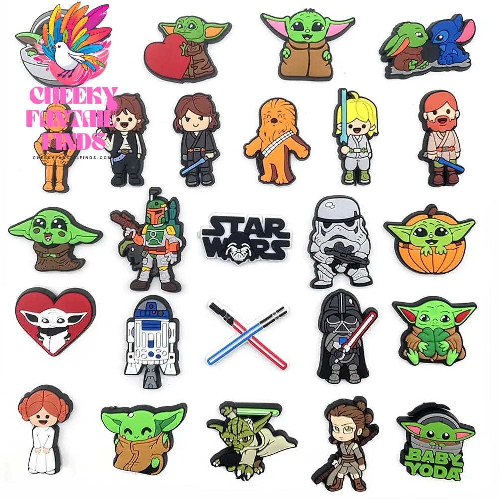 Hot Toys Star Warz PVC Shoes Charms Cartoon Sandals Accessories for Clogs Decorate Buckle Boys Kids X-mas Gifts - Cheeky Fantail Finds
