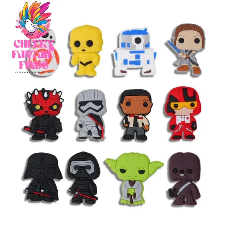 Hot Toys Star Warz PVC Shoes Charms Cartoon Sandals Accessories for Clogs Decorate Buckle Boys Kids X-mas Gifts - Cheeky Fantail Finds