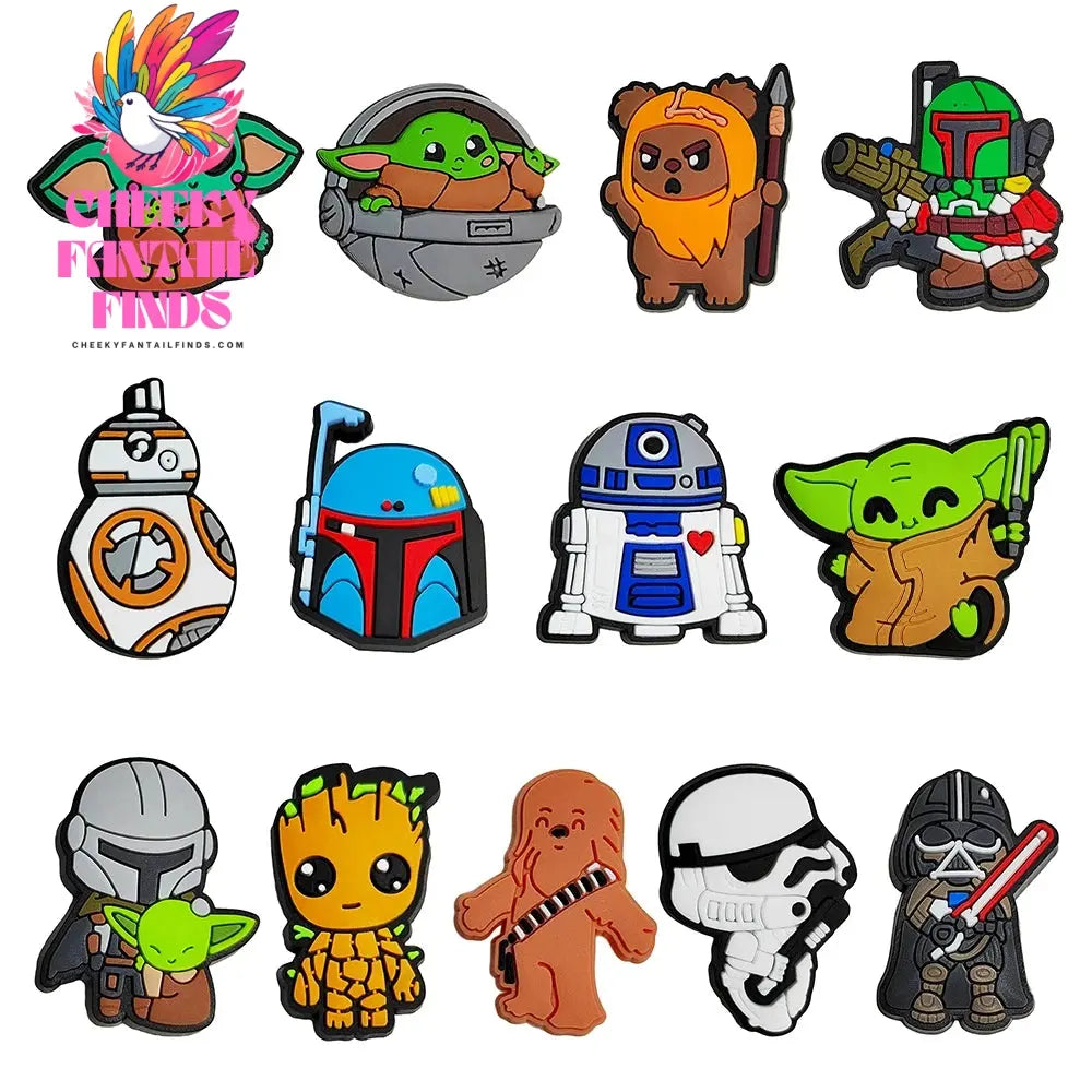 Hot Toys Star Warz PVC Shoes Charms Cartoon Sandals Accessories for Clogs Decorate Buckle Boys Kids X-mas Gifts - Cheeky Fantail Finds