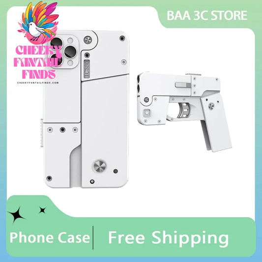 IC380 Foldable Phone Case Shape Pistol Creative Toy Bullet Gun with Bullet Adult Children Cute Case Model Phone Accessories Cheeky Fantail Finds