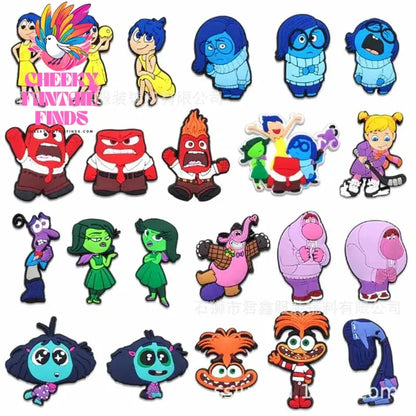Inside Out Shoe Charms Cartoon Series Shoes Decoration Accessorie Buckle DIY Clogs Sandal Wristband Birthday Gifts - Cheeky Fantail Finds
