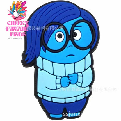 Inside Out Shoe Charms Cartoon Series Shoes Decoration Accessorie Buckle DIY Clogs Sandal Wristband Birthday Gifts - Cheeky Fantail Finds