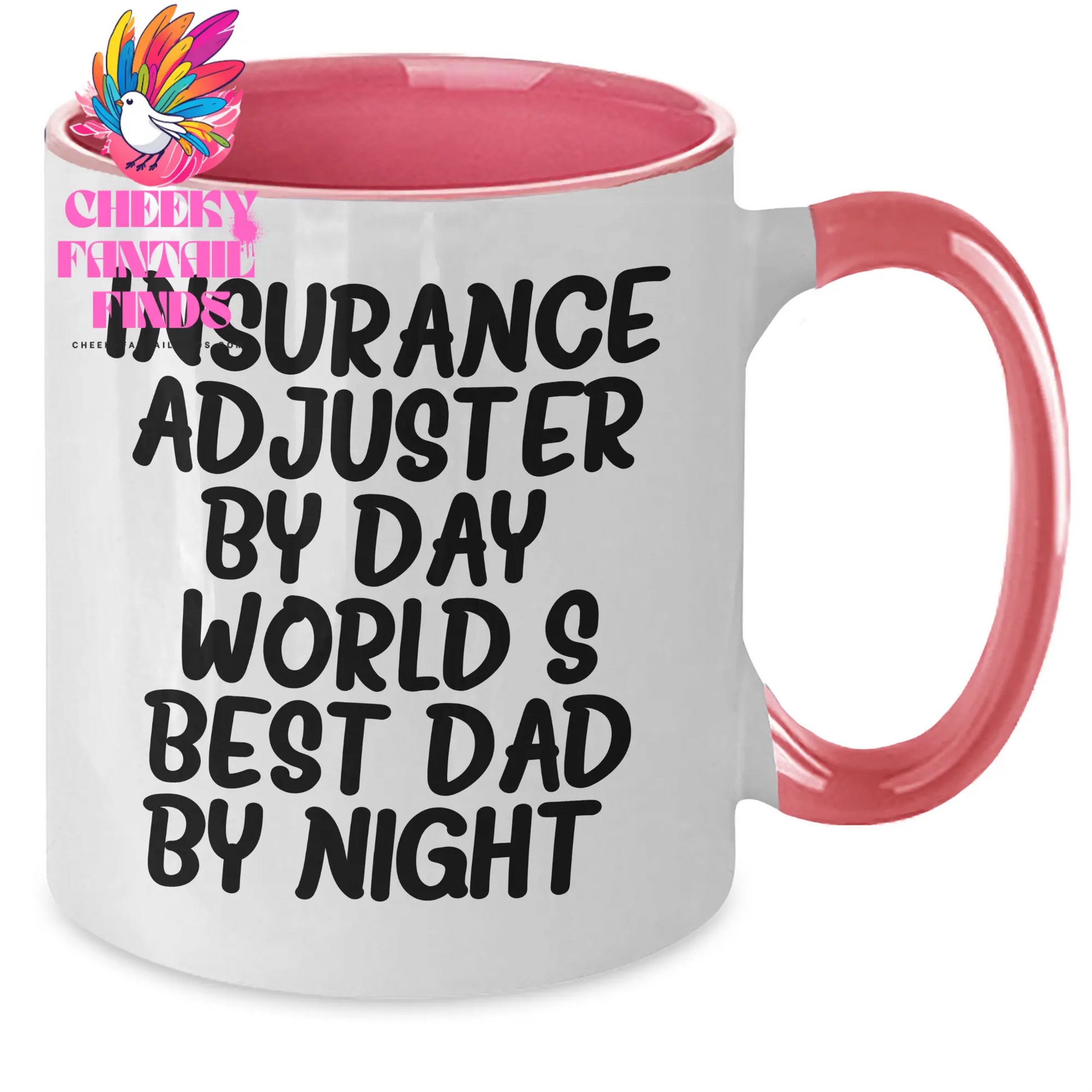 Insurance Adjuster Gifts, Funny Quote Two Tone Coffee Mug, Father's Day Unique Gifts from Men, Gifts for Insurance Adjuster By Day, World's Best Dad By Night - Additional