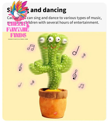 Intelligent Cactus Interactive Learning and Musical Toy for Kids to Dance Record and Speak with Fun Cheeky Fantail Finds