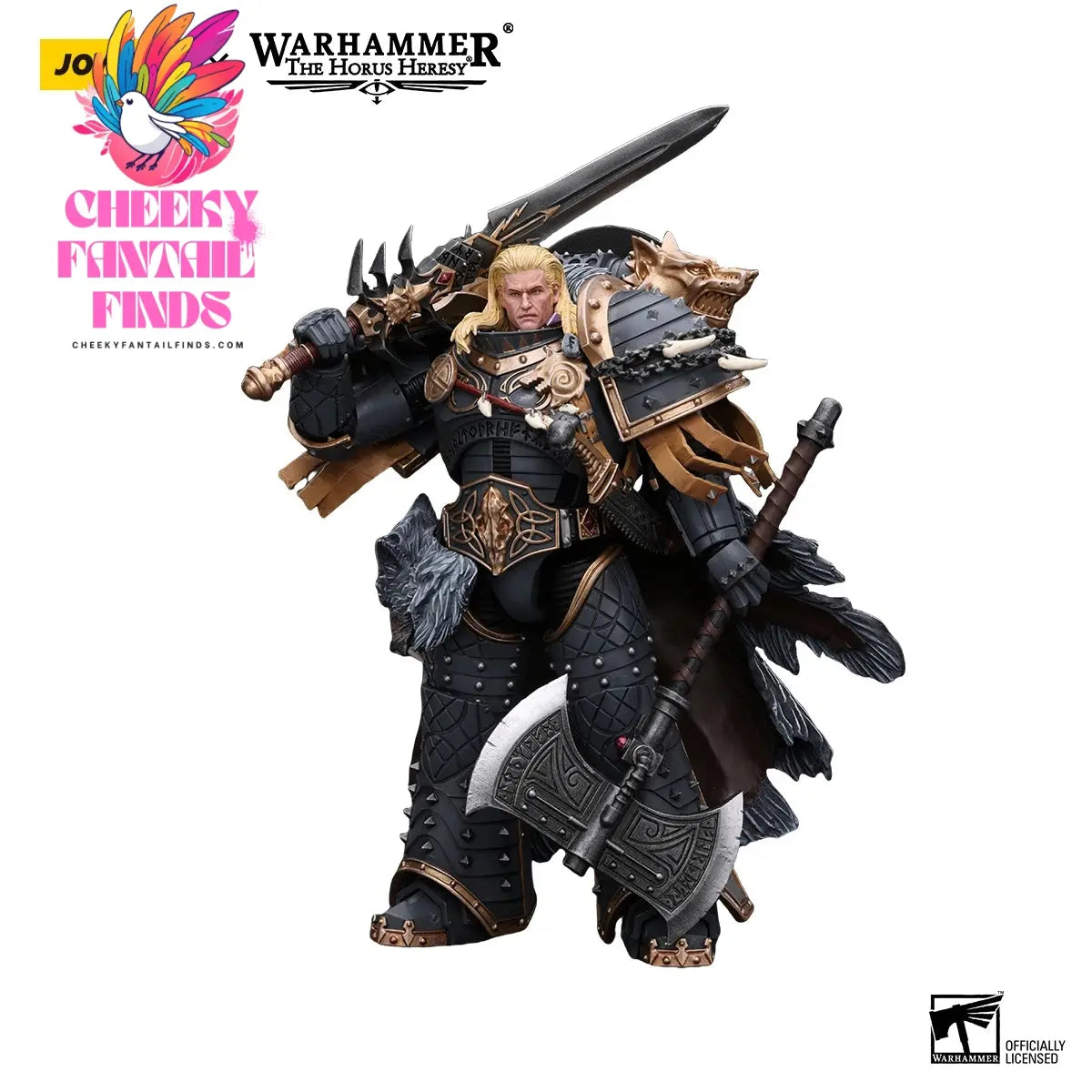 JOYTOY Warhammer 40k 1/18 Action Figures Anime 18cm Space Wolves Leman Russ Primarch of the VIth Legion Cheeky Fantail Finds