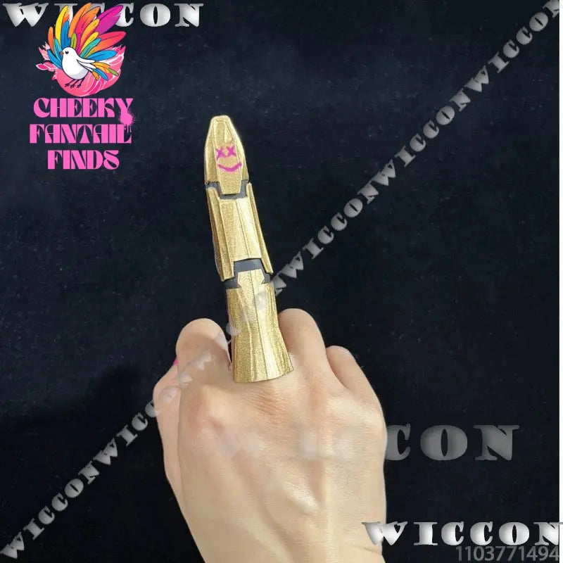 Jinx Arance S2 Anime Game LOL League of Legends Powder Cosplay Prop Blue Pink Nail Metallic Finger Women Holloween Customized Cheeky Fantail Finds