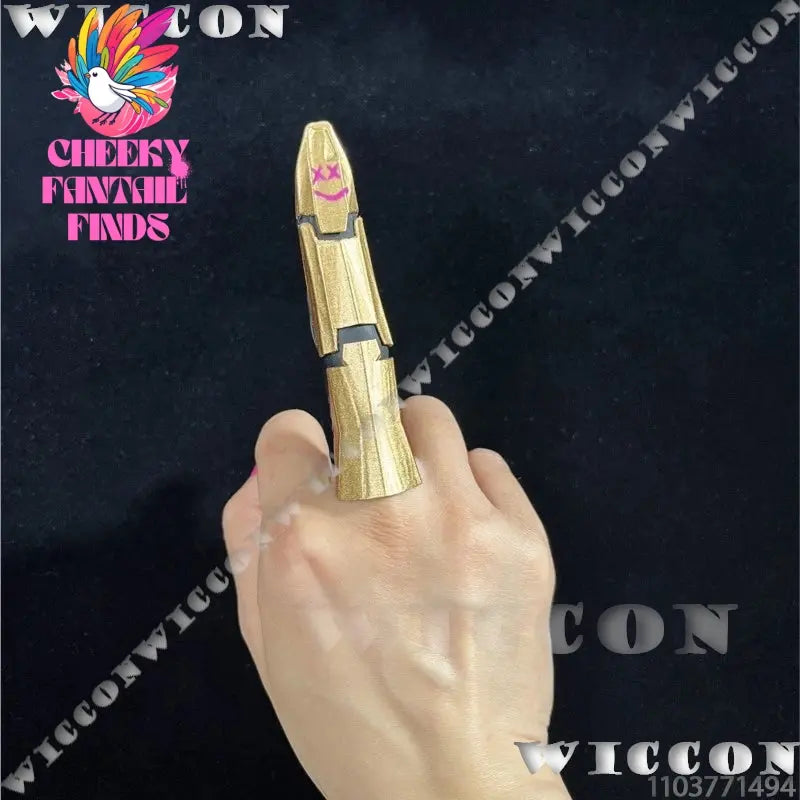 Jinx Arance S2 Anime Game LOL League of Legends Powder Cosplay Prop Blue Pink Nail Metallic Finger Women Holloween Customized Cheeky Fantail Finds