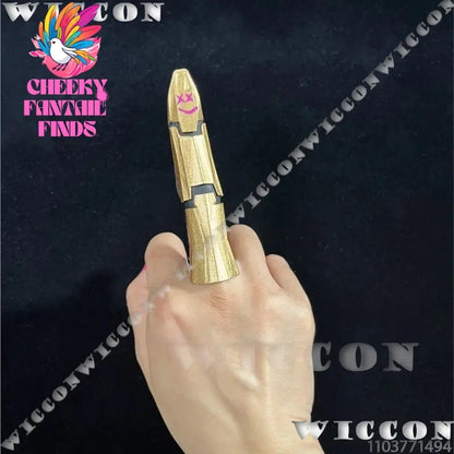 Jinx Arance S2 Anime Game LOL League of Legends Powder Cosplay Prop Blue Pink Nail Metallic Finger Women Holloween Customized Cheeky Fantail Finds