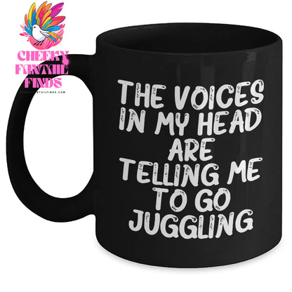 Juggling Enthusiast Gifts from Friends, Unique Black Coffee Mugs, Funny Quote, Juggling Love, Father's Day Unique Gifts for Men - Main