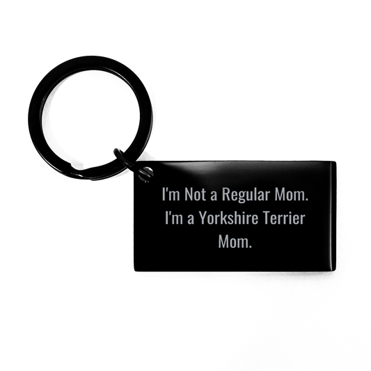 Yorkshire Terrier Dog Mom Funny Keychain Gifts from Mom for Dad's Unique Father's Day - Image 1