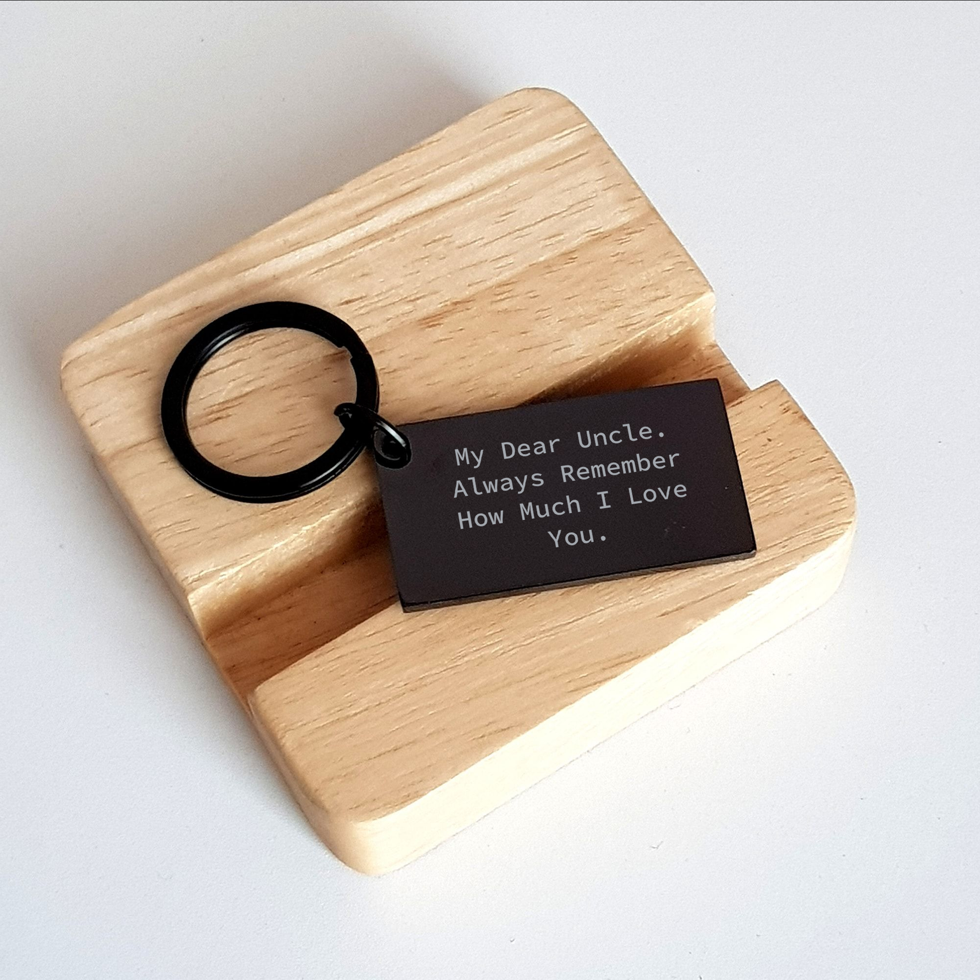 Funny Uncle Keychain Gifts from Family, Unique Father's Day Unique Gifts for Uncle, 'My Dear Uncle' Quote - Image 2