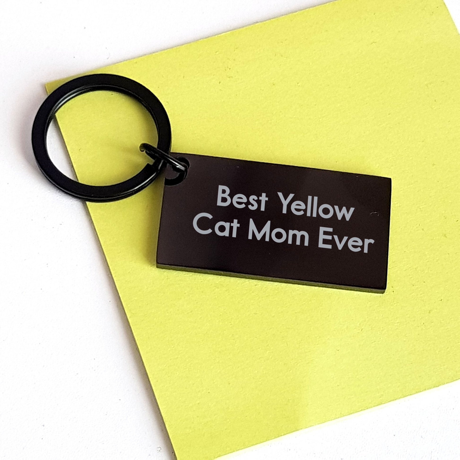 Yellow Cat Mom Gifts: Unique Inspirational Gifts for Best Yellow Cat Mom Ever Keychain, Funny Dad's Day Gift Idea for Yellow Cat Lovers, Gifts from Mom to Dad - Image 3